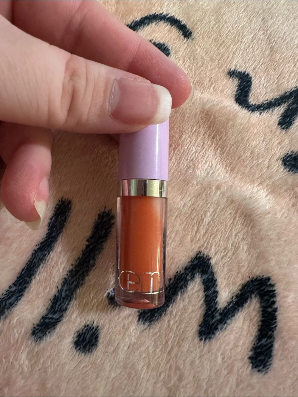 Peach-Orange Lip Oil with Lilac Cap - Women Makeup